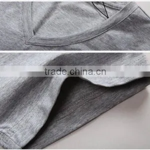 Men 95 Cotton 5 Spandex Deep v Neck Long Sleeve t Shirts thumbnail-3