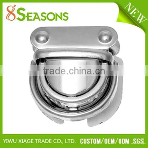 Custom Silver Tone Small Bag Twist Turn Metal Lock For Purses thumbnail-1
