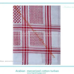 Arabian Mercerized Cotton Turban / Arab Scarf / Arabia Pure Cotton Jacquard Kerchief / Arabian Shemagh / Muslim Hijab Scarf thumbnail-3