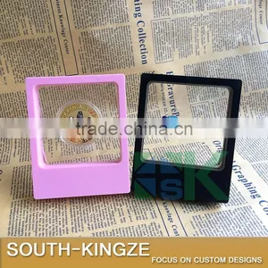 Wholesale 11x9cm Pink/Black Color ABS Color Square Thin Film Jewelry Display Case thumbnail-2