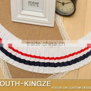 7.5 cm Lace Gament Chiffon Three Layers Ruffle Colors Embroidery Lace Trim Ribbon thumbnail-1