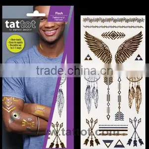Flash Adult Temporary Tattoo Multi Color Metal Body Tattoos Sticker thumbnail-1