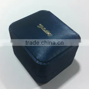 Double Ring Premium Jewelry Box Sapphire Blue thumbnail-3