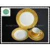 20pcs Full Golden Decal Porcelain Dinner Set thumbnail-1