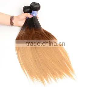 1B/4/27 Peruvian Hair Weaves Wavy Blonde Silky Straight Ombre Hair Extension Peruvian Human Hair Bundles thumbnail-3
