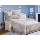 Silk Jacquard White Luxury Bed Sets , Durable And Full Size Bedding Sets thumbnail-1
