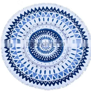 100 per Cent Cotton Custom Screen Print Large Round Beach Towels thumbnail-3
