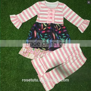 Zhejiang Yiwu Girls Long Sleeved Clothes Give You a Different Dress Feeling Long Autumn Stripes Wrinkled Girls Cotton thumbnail-6
