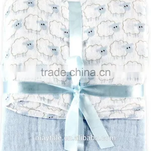 Little Ones' Love Four Layer Muslin Snuggle Blanket thumbnail-3