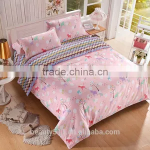 Bedding Sets Manufacture Wrinkle Free Soft Microfiber Bed Sheet Wholesale BS371 thumbnail-1