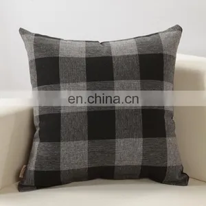 Home Grid Pillow Case Sofa Cushion Cover Custom thumbnail-3
