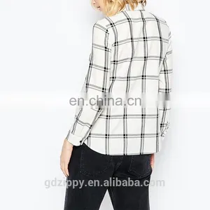 Checked Detail Long Sleeve Maternity Shirt thumbnail-2