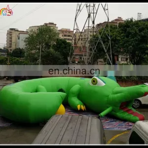 Green Pvc Tarpaulin Inflatable Channel Tunnel , Inflatable Crocodile Channel thumbnail-1