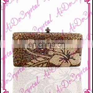 Aidocrystal Bridal Envelope Clutch for Fashion Lady Golden Color thumbnail-1