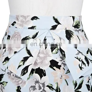 Grace Karin Occident Sexy Women Hips Wrapped Short Vintage Retro Cotton Flower Pattern Skirt CL008928-6 thumbnail-3