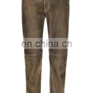 Genuine Suede German Traditional Full Length Leather Pant (German Garments) thumbnail-1