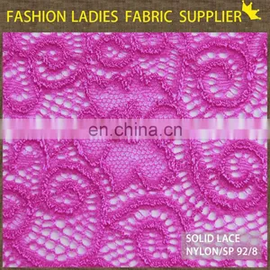 Ladies Garment Purple Nice Paisley Wholesale Designs Nylon Lace Fabric thumbnail-5