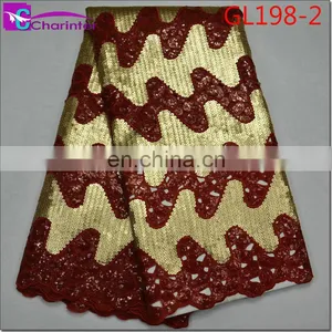 High Quality African Organza Lace Fabrics GL198 thumbnail-3