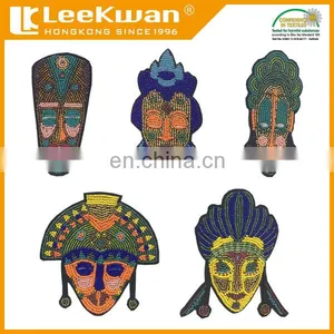 High Quality Sew on Crystal Beaded Rhinestone Buddha Applique Patch thumbnail-1