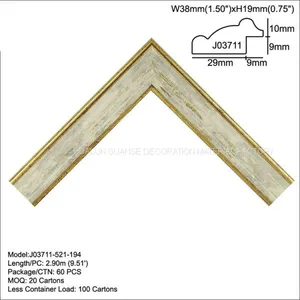 J04540 Series Flat PS Picture Frame Moulding&Photo Frame Profiles ,Mirror Frame Moulding Factory China thumbnail-3