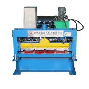 Trapezoidal Profile Roofing Iron Sheet Roofing Tile Roll Forming Equipment thumbnail-1