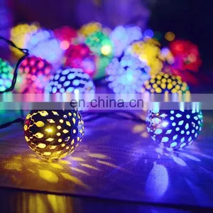 Led Fairy Metal Iron Morocco Ball Light For Christmas Tree Decoration Diwali Home Bedroom Garden Lights Holiday Lighting thumbnail-3