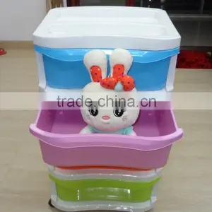 4 Tier Removable Plastic Storage Drawer, Plastic Storage Cabinet thumbnail-3
