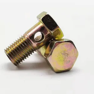 Hydraulic Carbon Steel Hollow Banjo Bolts With Holes 14MM Hexagon Head Screws and Bolts thumbnail-1