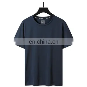 Mens Custom Solid Color Plus Size Casual Quick Dry Dress T Shirt thumbnail-5