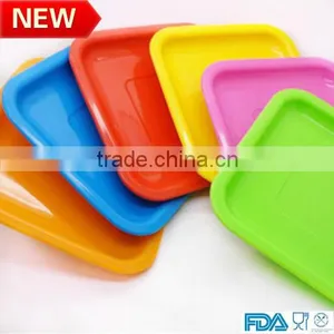 Dinner Ware Colored Silicone 6"square Plate thumbnail-1