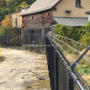 Black Chain Link Fence Chainlink Fence Chain-link Chainlinkfencing Securityfences Commercialfecne Industrialfence Residentialfence Vinyl Chain Link thumbnail-2