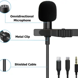 Lavalier Lapel Microphone Kit Clip-on Omnidirectional Condenser thumbnail-2