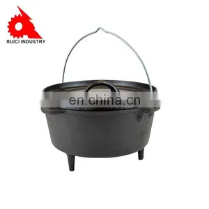Non Stick Camping Cookware 5qt 3 Leg Cast Iron Dutch Oven thumbnail-4