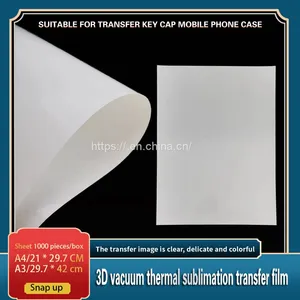 Heat Transfer Film.3D Vacuum Profiled Surface Heat Transfer Film. White Phone Case Key Cap Game Controller Transfer Imported Film thumbnail-2