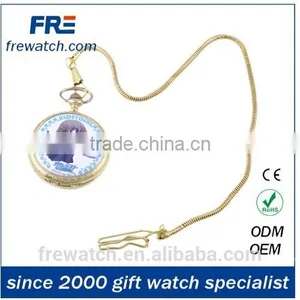 Retro Bronze Japan Movt Quartz Pocket Watch 46mm Pocket Watch thumbnail-6