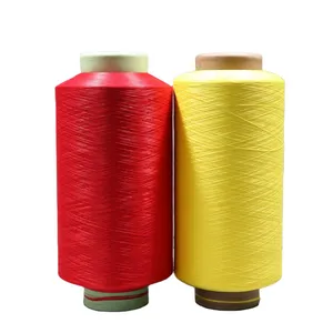 Polyester Textured Yarn DTY150D/96F SD Dope Dyed Colors Circular Knitting Yarn thumbnail-3