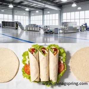 Industrial Tortilla Chapati Roti Production Line PLC Control for Flatbread Processing KBP-820/950 thumbnail-3