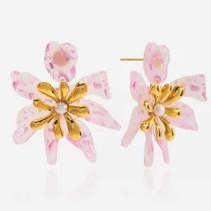 Non-Tarnish 18K Gold Plated Stainless Steel Earrings - High Quality Fashion Jewelry thumbnail-4