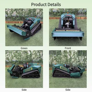 Vigorun Green Remote Control Hammer Flail Mower Servo Control 800mm Working Width Robot Mower Factory thumbnail-3