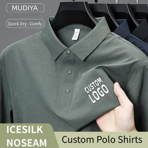 Custom Ice Silk Quick-Dry Seamless Polo Shirts | Collared T-Shirts | Wholesale & Customizable Quick-Dry Promotional Cultural Shirts Supply thumbnail-1
