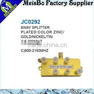 Gold Colour CE 6 Way Satellite TV Splitter thumbnail-1
