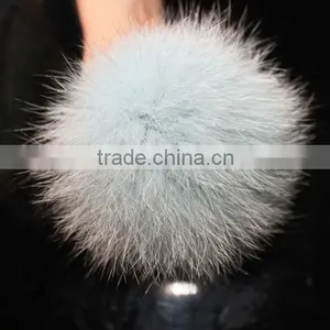 Real Fox Fur Pom Poms For Car Key Hangings Pendant Accessories thumbnail-1