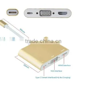 Brilliant Quality High Speed Video Usb 3.1 Type C To Vga/usb3.0/type-c Female thumbnail-5