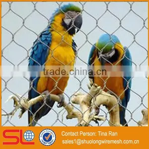7X7 Structure Stainless Steel Woven or Ferruled Type Bird Aviary Netting thumbnail-2