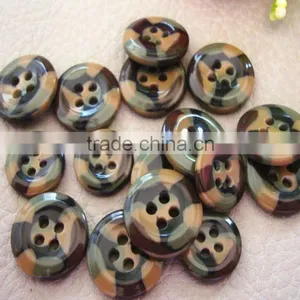 Sedex Audited Factory 2 Pillar Resin Button for Military Garment, Polyester Military Garment Button thumbnail-3