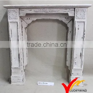 KD Antique Indoor Freestanding Wood Fireplace Mantel thumbnail-1
