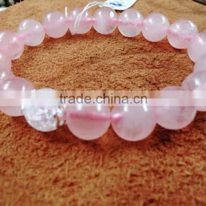 My Girl Friend Gift Lucky Precious Gemstone Bracelet Love Expressive Gift Rose Quartz Bracelet thumbnail-1
