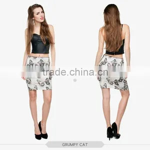 Vintage Flowers Dragon Red Sexy Girls Tight Mini Skirt High Quality 3d Digital Full Print Custom Hot Sale Tube Stretchy Skirt thumbnail-1