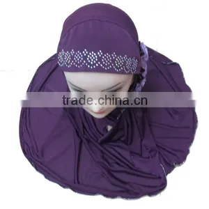 2014Style 3 Pcs Flowers Arab Muslim Scarf thumbnail-1