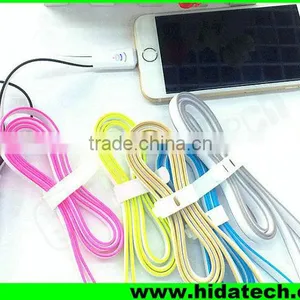 Hot Selling 1M Flat Noodle USB Charging Cable for IPhone 6s Phone Cable thumbnail-4